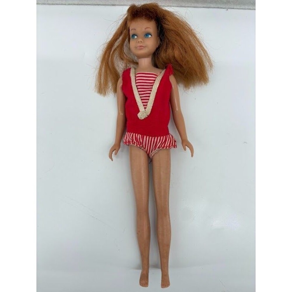 Vintage Barbie's Little Sister Skipper Doll 1963 Swimsuit Blonde Hair #950 Japan